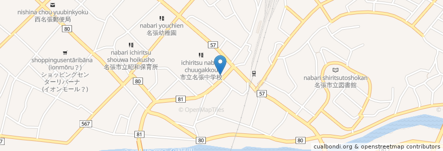 Mapa de ubicacion de 居酒屋きっちん en Japan, 三重県, 名張市.