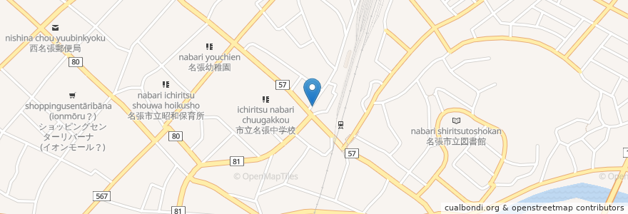 Mapa de ubicacion de かりゆしの灯 en ژاپن, 三重県, 名張市.
