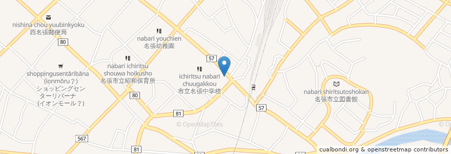 Mapa de ubicacion de や台ずし 名張駅前町店 en ژاپن, 三重県, 名張市.