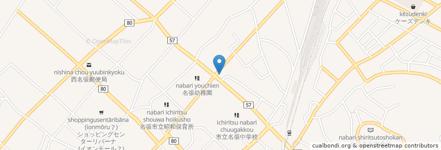 Mapa de ubicacion de 三重銀行 名張支店 en ژاپن, 三重県, 名張市.
