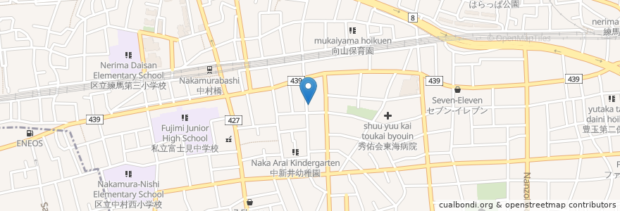 Mapa de ubicacion de 寺門医院 en اليابان, 東京都, 練馬区.