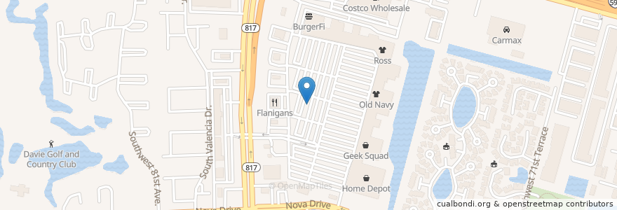 Mapa de ubicacion de Delicious Raw en الولايات المتّحدة الأمريكيّة, فلوريدا, Broward County, Davie.