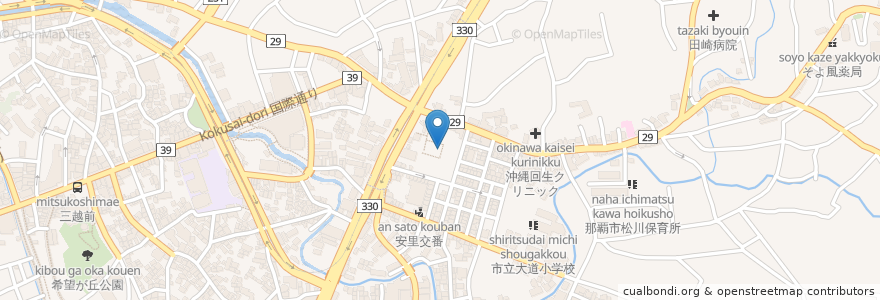 Mapa de ubicacion de 사카에마치시장 en 일본, 오키나와현, 나하 시.
