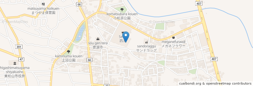 Mapa de ubicacion de 香港料理遊苑 en Jepun, 埼玉県, 東松山市.