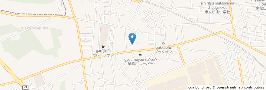 Mapa de ubicacion de ドラッグストアセキ en 日本, 埼玉県, 東松山市.