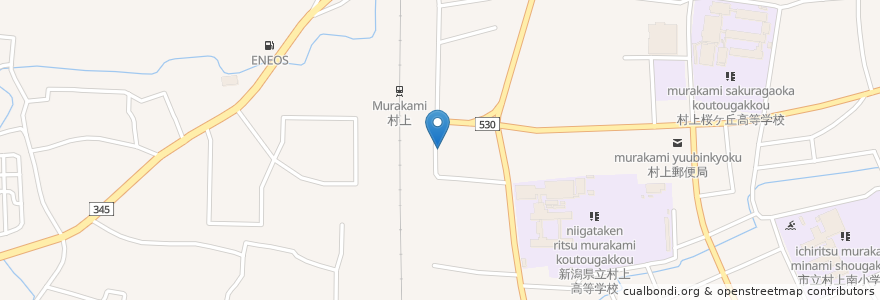 Mapa de ubicacion de 村上駅前交番 en Japan, Niigata Prefecture, Murakami.