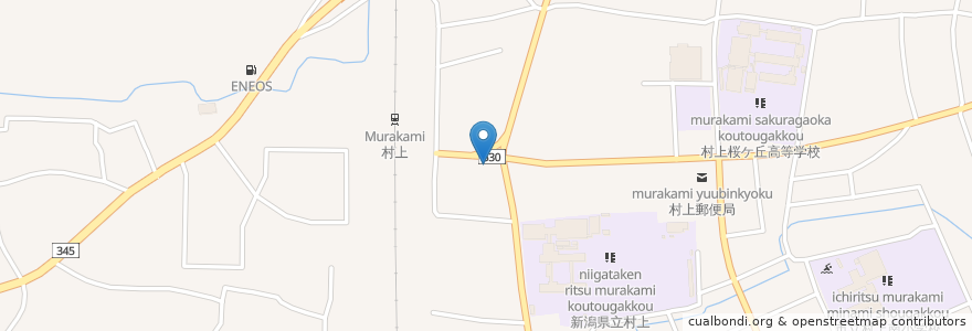 Mapa de ubicacion de Sateto en 日本, 新潟県, 村上市.