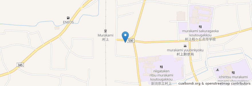 Mapa de ubicacion de ざいご屋 en 日本, 新潟県, 村上市.
