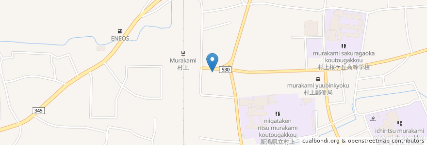Mapa de ubicacion de 伊名波亭 en Япония, Ниигата, 村上市.