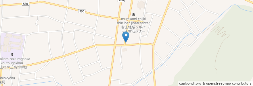 Mapa de ubicacion de 古峯神社 en Japonya, 新潟県, 村上市.