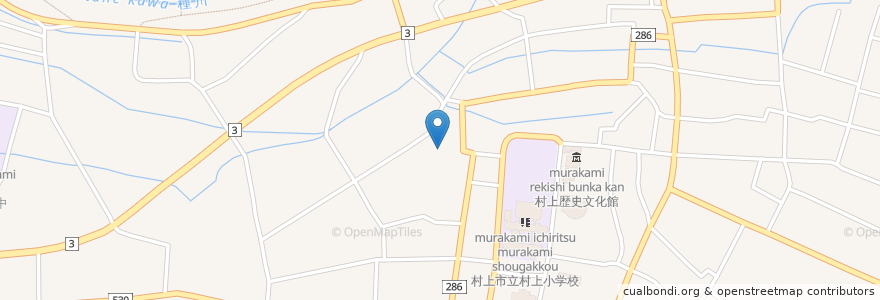 Mapa de ubicacion de 法音寺 en Japón, Prefectura De Niigata, 村上市.