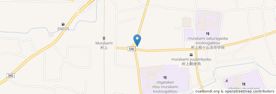 Mapa de ubicacion de 東進衛星予備校 en Japon, Préfecture De Niigata, 村上市.