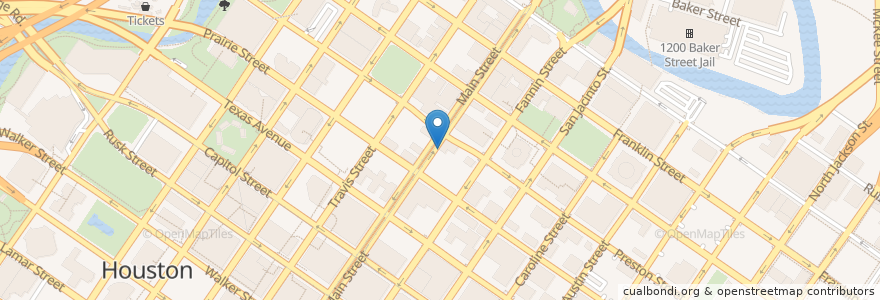 Mapa de ubicacion de Live Sports Bar en 美利坚合众国/美利堅合眾國, 得克萨斯州 / 德克薩斯州 / 德薩斯州, 休斯敦, Harris County.