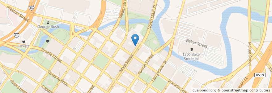 Mapa de ubicacion de The Cottonmouth Club en Verenigde Staten, Texas, Houston, Harris County.