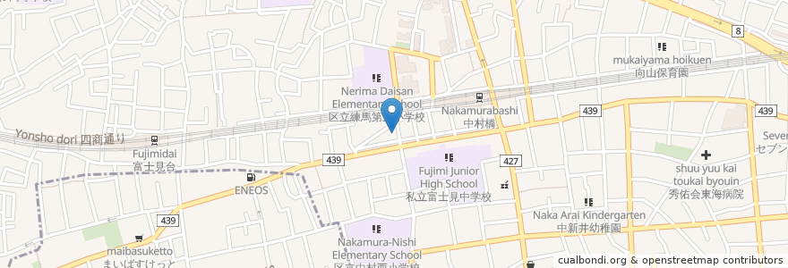 Mapa de ubicacion de 味三昧 en 日本, 東京都, 練馬区.