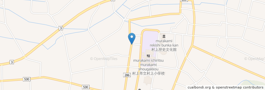 Mapa de ubicacion de 千年鮭 井筒屋 en 日本, 新泻县, 村上市.