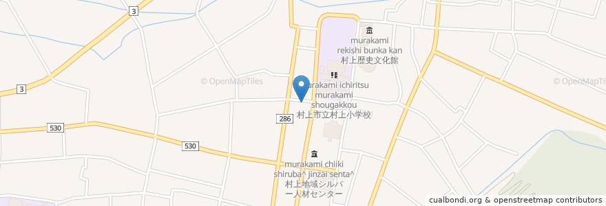 Mapa de ubicacion de 江戸庄 en Japon, Préfecture De Niigata, 村上市.