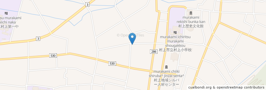 Mapa de ubicacion de とんかつ かつ春 en 日本, 新泻县, 村上市.
