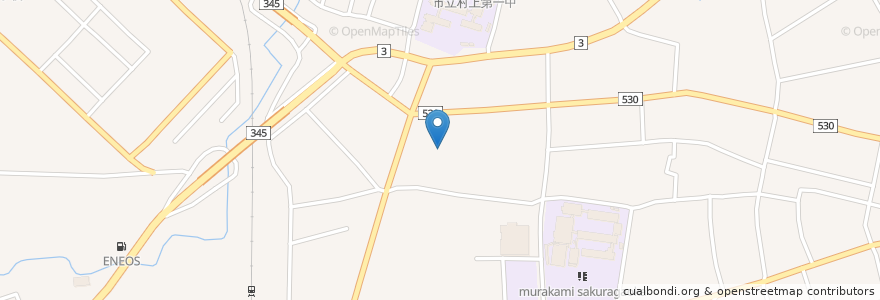 Mapa de ubicacion de 西寳院 en 日本, 新潟県, 村上市.
