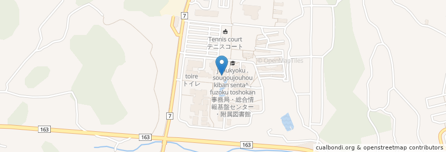 Mapa de ubicacion de Student's restaurant en 日本, 奈良県, 生駒市.