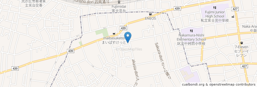 Mapa de ubicacion de かみさぎ皮フ科医院 en Japão, Tóquio, 練馬区.