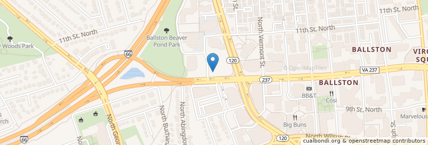 Mapa de ubicacion de Eat Cafe & Bites en Stati Uniti D'America, Virginia, Arlington County, Arlington.