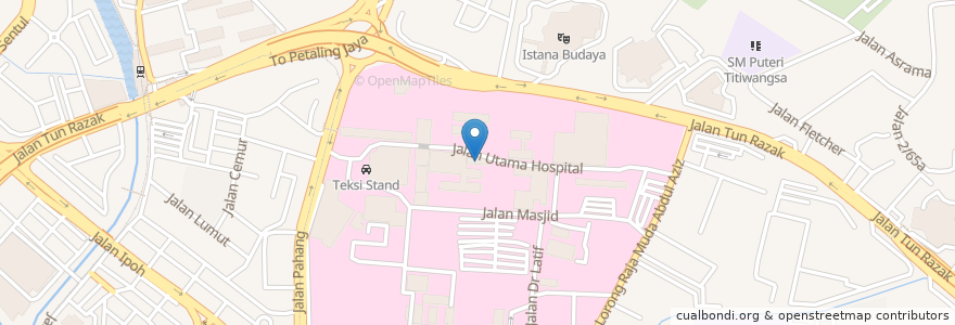 Mapa de ubicacion de Dewan Utama, HKL en Malasia, Selangor, Kuala Lumpur.