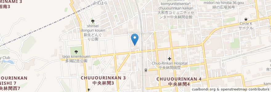Mapa de ubicacion de 上海城 en 日本, 神奈川県, 大和市.