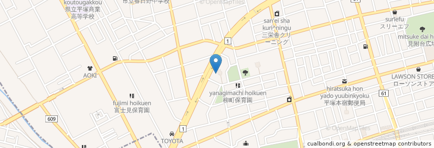 Mapa de ubicacion de 妙義神社 en Japonya, 神奈川県, 平塚市.