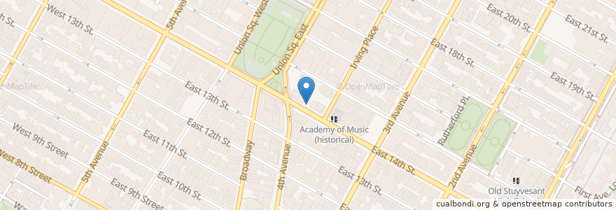 Mapa de ubicacion de Sticky's en 美利坚合众国/美利堅合眾國, 纽约州 / 紐約州, 纽约, 纽约县, Manhattan.
