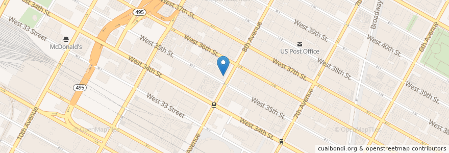 Mapa de ubicacion de Tailor Public House en 美利坚合众国/美利堅合眾國, 纽约州 / 紐約州, 纽约, 纽约县, Manhattan, Manhattan Community Board 4.