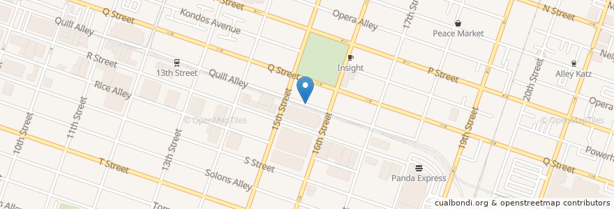 Mapa de ubicacion de 16th Street en Vereinigte Staaten Von Amerika, Kalifornien, Sacramento County, Sacramento.