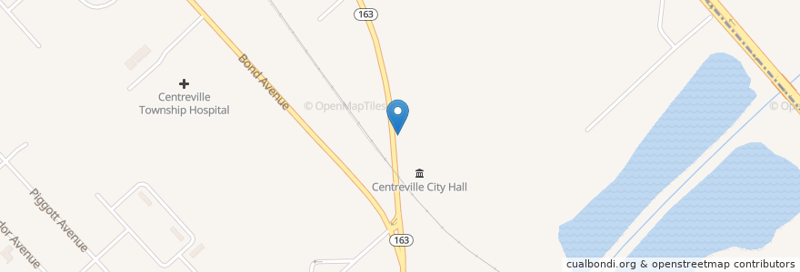 Mapa de ubicacion de Melo's Bar & Grill en 미국, 일리노이, Centreville.