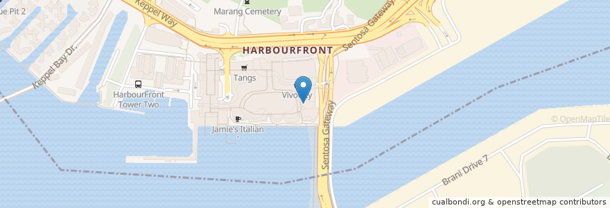 Mapa de ubicacion de library@harbourfront en Сингапур, Central.