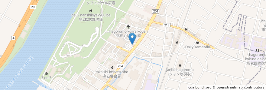 Mapa de ubicacion de なか卯 en Giappone, Prefettura Di Osaka, 高石市.