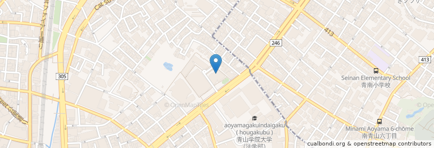 Mapa de ubicacion de 焼肉 富士家 青山店 en 日本, 東京都, 渋谷区.
