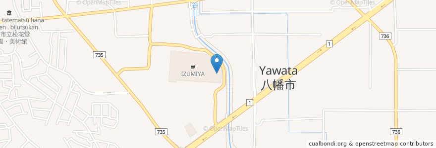 Mapa de ubicacion de サイゼリヤ en 日本, 京都府, 八幡市.