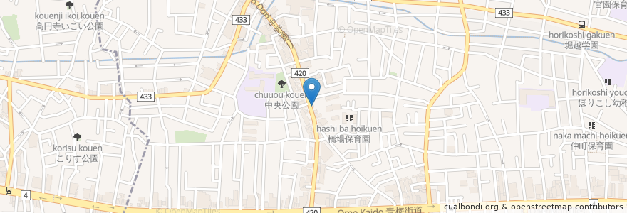 Mapa de ubicacion de 牛こくラーメンマルカツ en Japan, Tokyo, Nakano.