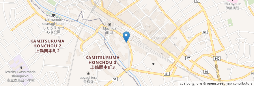 Mapa de ubicacion de エビン en اليابان, 東京都, 町田市.