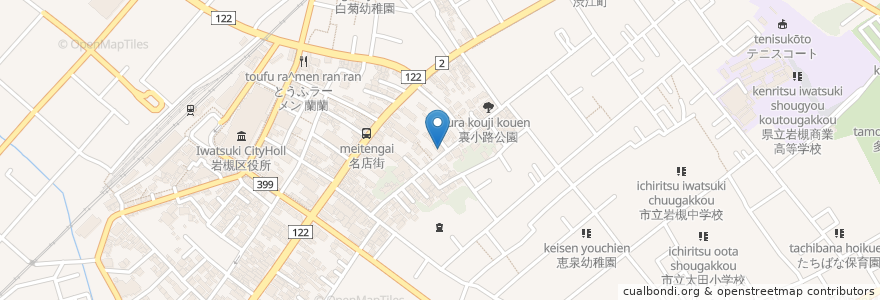 Mapa de ubicacion de やな内科医院 en Japonya, 埼玉県, さいたま市, 岩槻区.