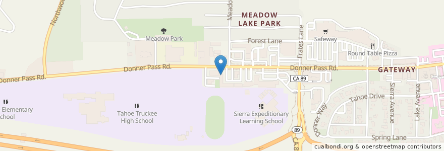 Mapa de ubicacion de Wild Cherries Coffee House en Amerika Syarikat, California, Nevada County, Truckee.