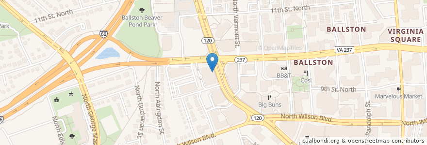 Mapa de ubicacion de First Citizens Bank en 미국, 버지니아, Arlington County, Arlington.