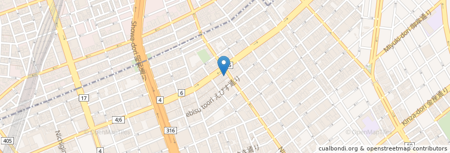 Mapa de ubicacion de ハッピー薬局 en اليابان, 東京都, 千代田区, 中央区.