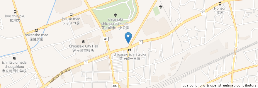 Mapa de ubicacion de 池原内科クリニック en Япония, Канагава, Тигасаки.