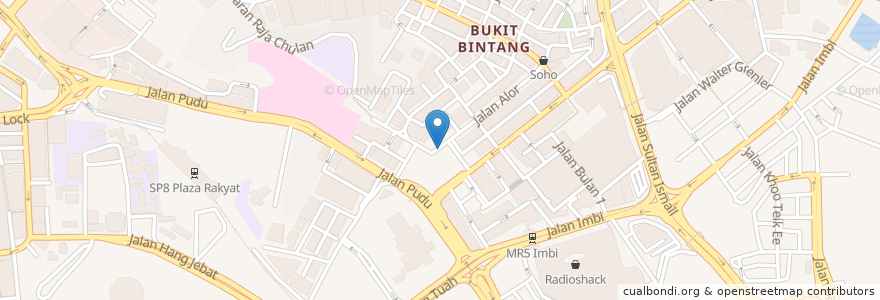 Mapa de ubicacion de Bonzer Corner en Malasia, Selangor, Kuala Lumpur.