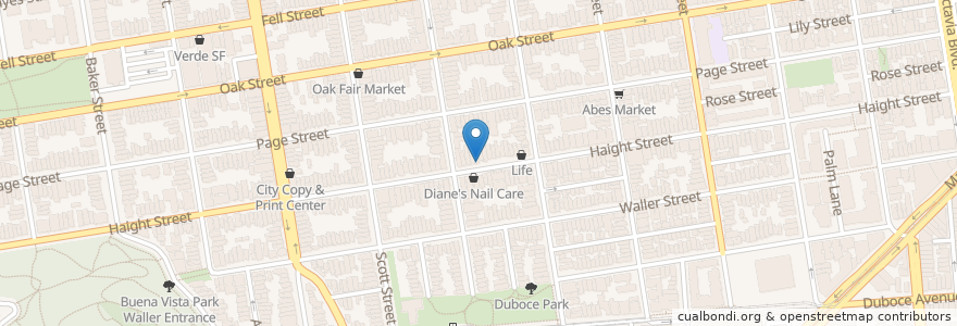 Mapa de ubicacion de Danny Coyles en 美利坚合众国/美利堅合眾國, 加利福尼亚州/加利福尼亞州, 旧金山市县/三藩市市縣/舊金山市郡, 旧金山.