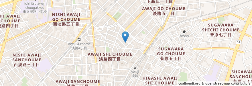 Mapa de ubicacion de とある珈琲 en ژاپن, 大阪府, 大阪市, 東淀川区.