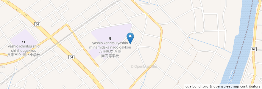 Mapa de ubicacion de 専稱寺 en 日本, 埼玉県, 八潮市.