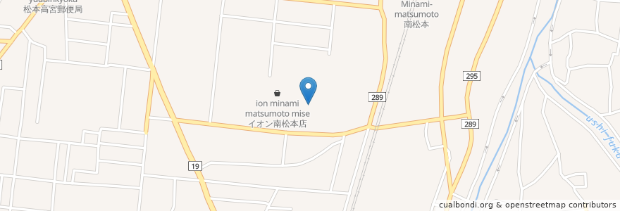 Mapa de ubicacion de サイゼリヤ en 日本, 長野県, 松本市.