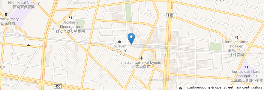 Mapa de ubicacion de みそ膳 en Giappone, Tokyo, 江戸川区.